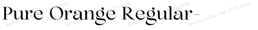 Pure Orange Regular字体转换